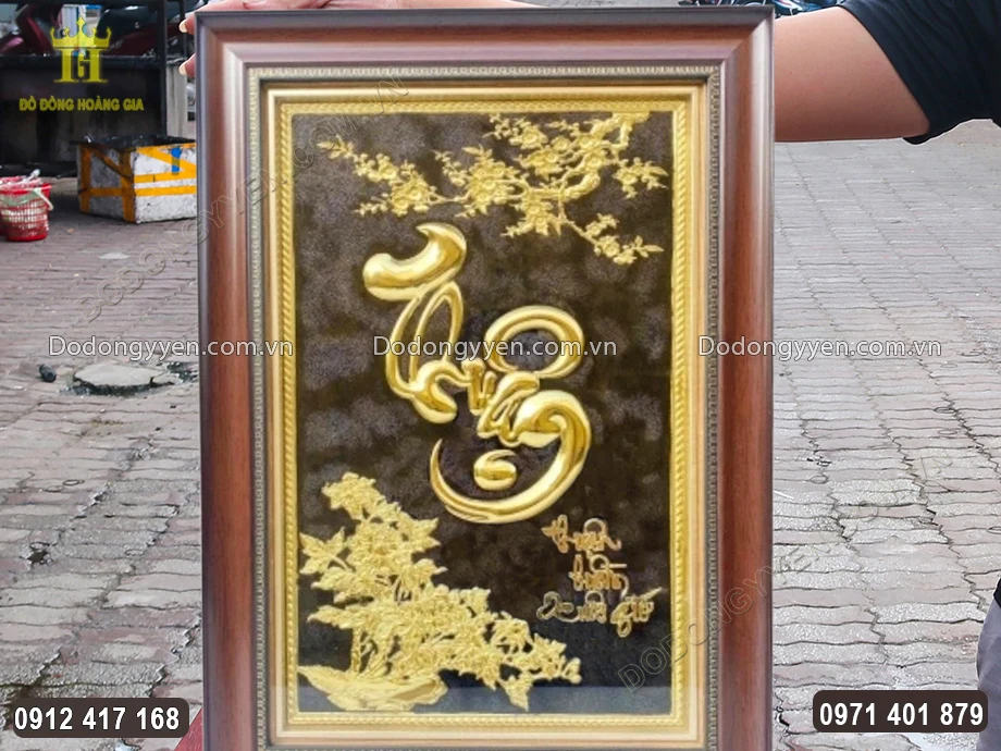 Khung tranh giả v&acirc;n gỗ v&ocirc; c&ugrave;ng đẹp